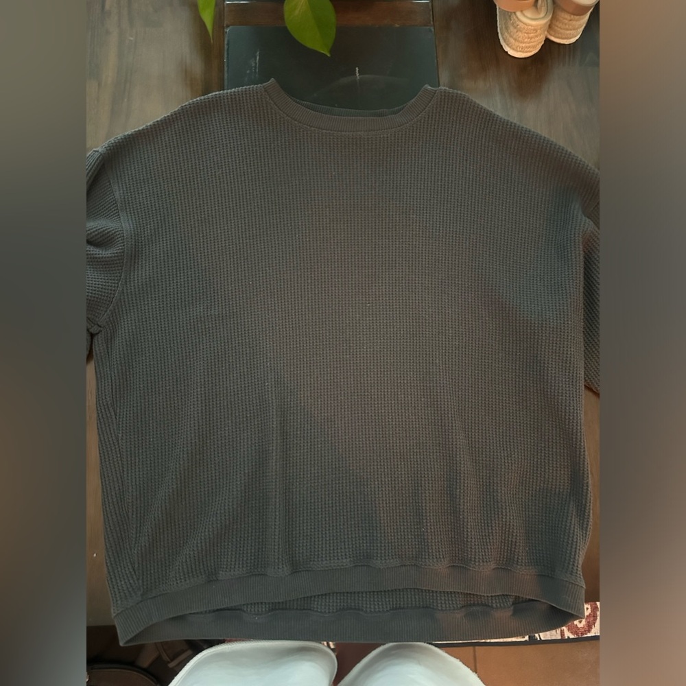 AERIE waffle-knit crewneck